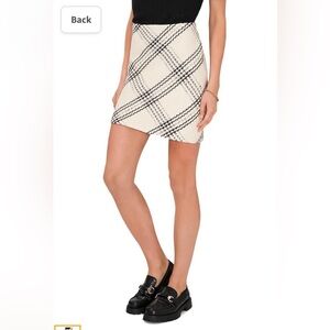 Vince Camuto Womens Tweed Plaid Mini Skirt | NWOT | 10